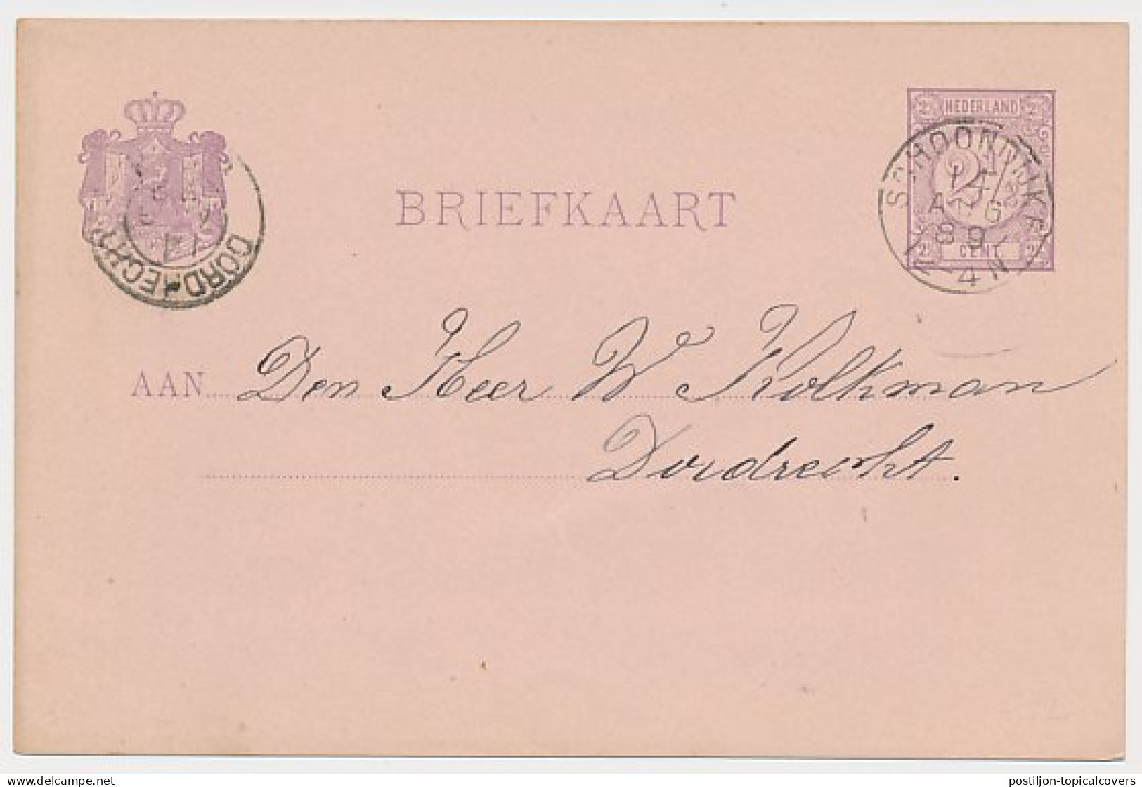 Kleinrondstempel Schoondijke 1889 - Unclassified