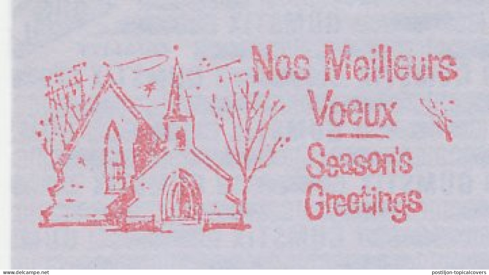 Meter Cut Canada 1965 Seasons S Greetings - Church - Weihnachten