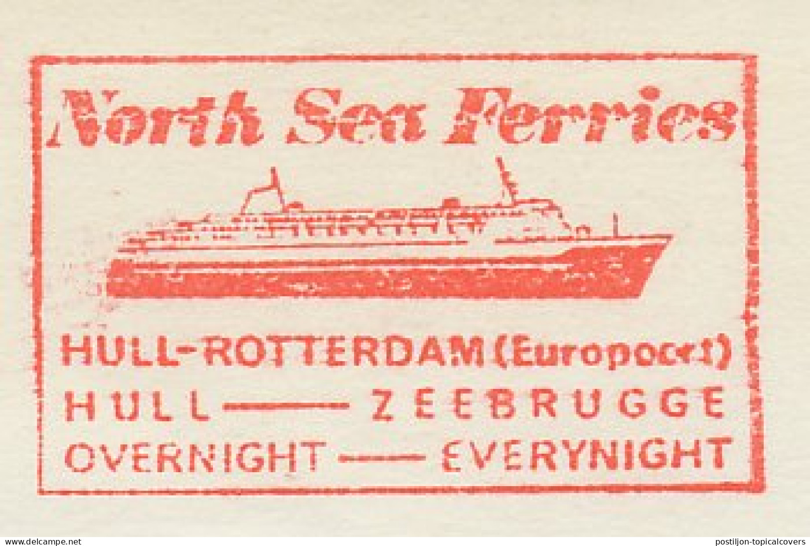 Meter Cut GB / UK 1982 North Sea Ferries - Hull - Rotterdam  - Barche