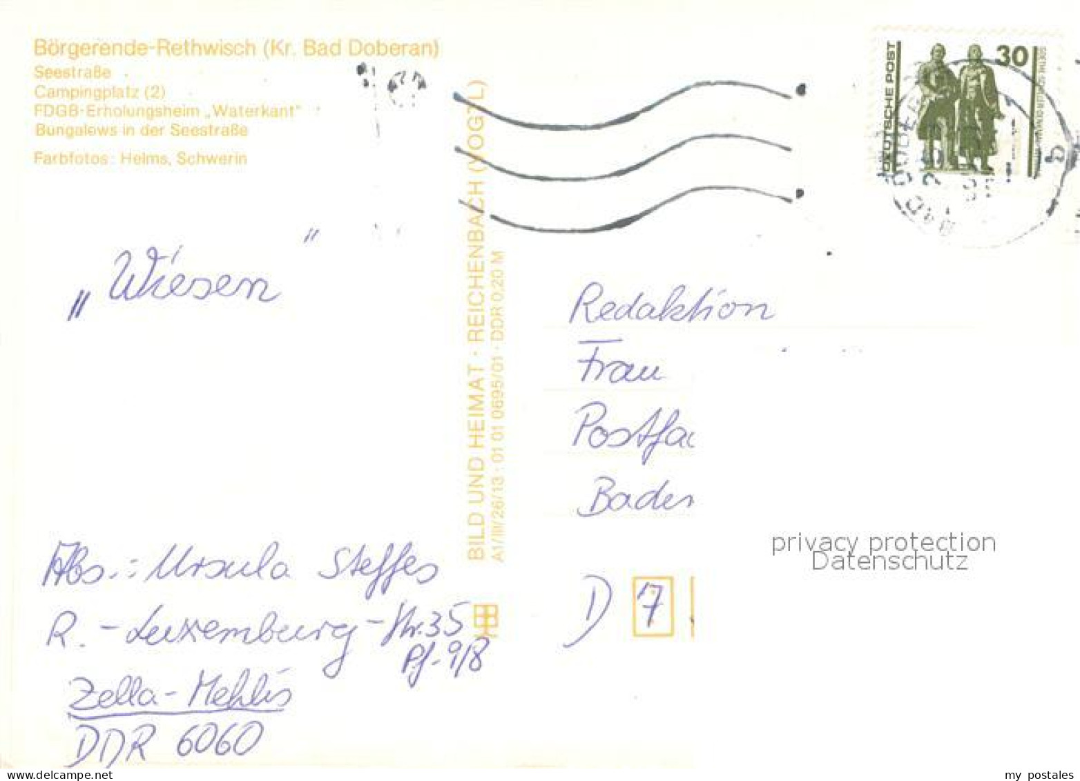 73652204 Boergerende-Rethwisch Seestrasse Campingplatz FDGB Erholungsheim Waterk - Altri & Non Classificati