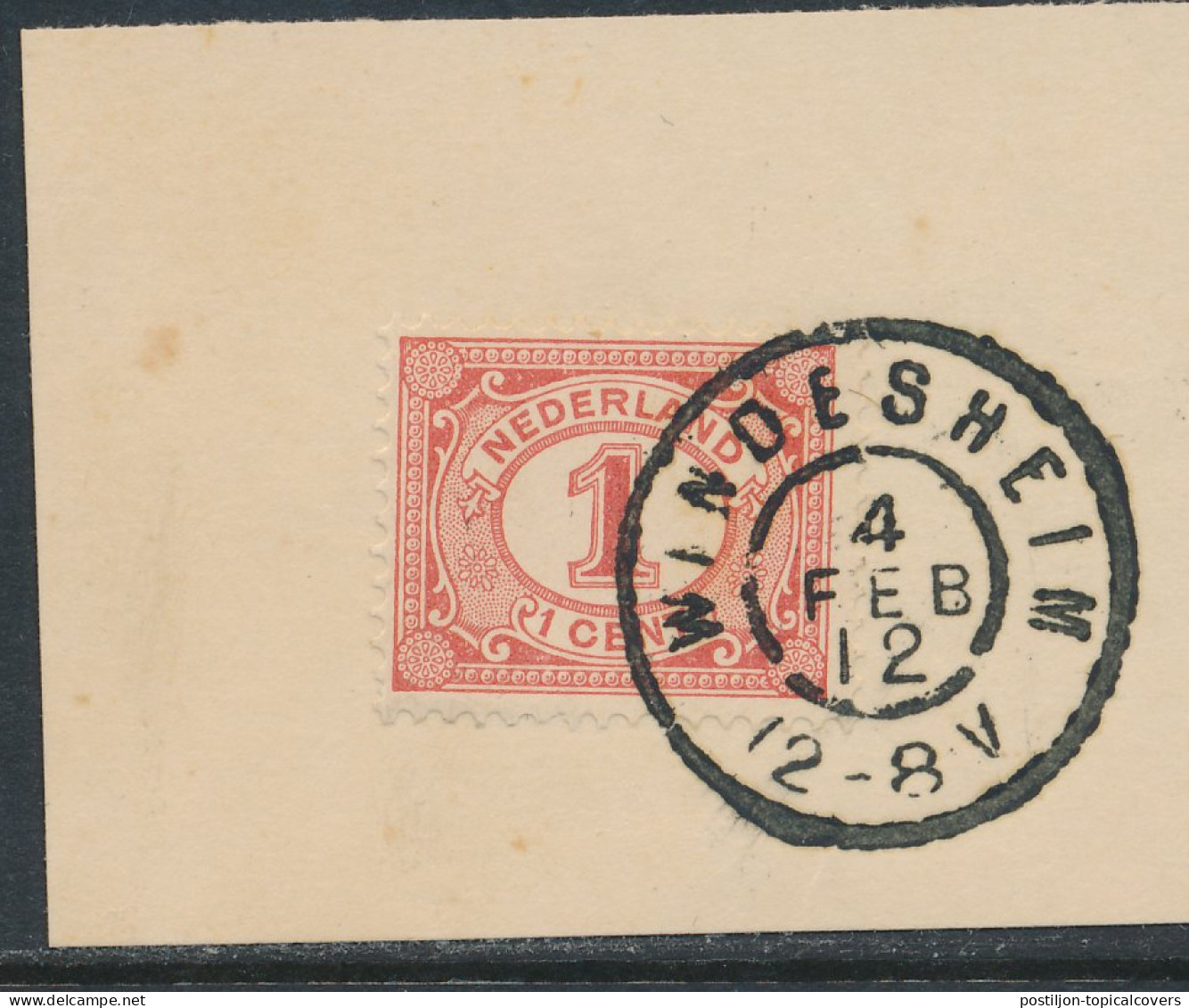 Grootrondstempel Windesheim 1912 - Poststempels/ Marcofilie
