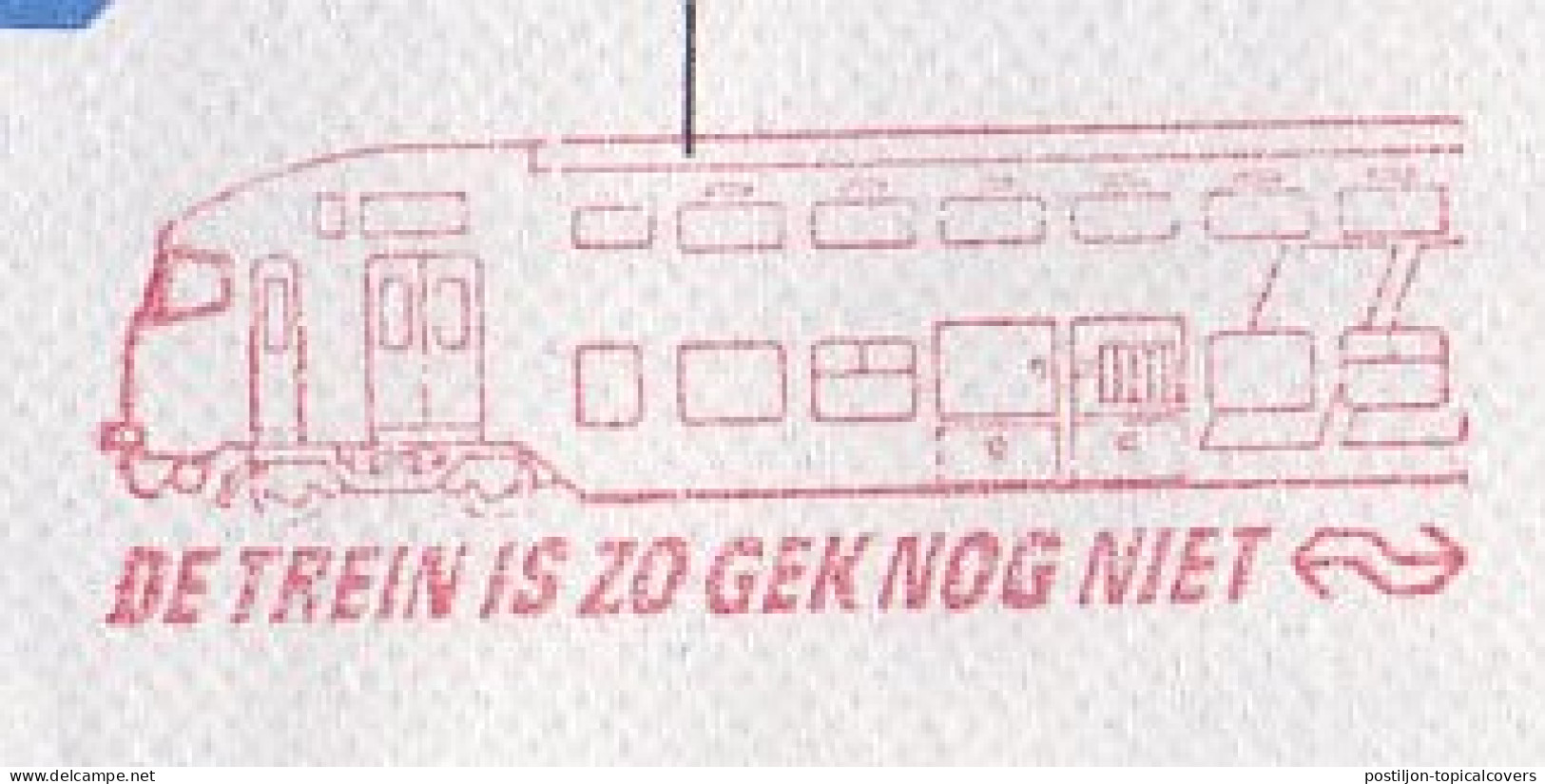 Illustrated Meter Cover Netherlands 1986 Train - NS - Dutch Railways - Trenes