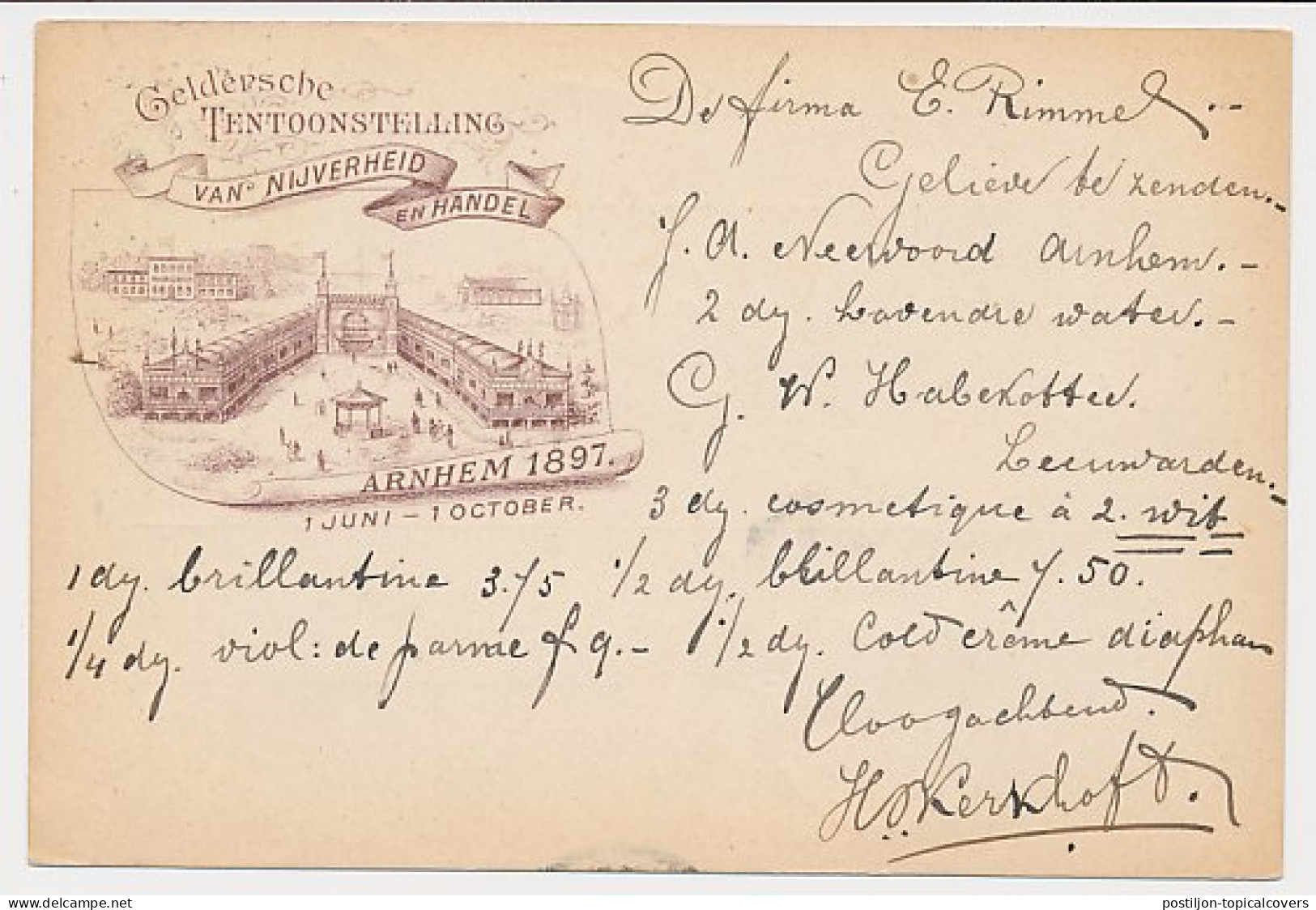 Briefkaart Arnhem 1897 - Geldersche Tentoonstelling - Non Classés