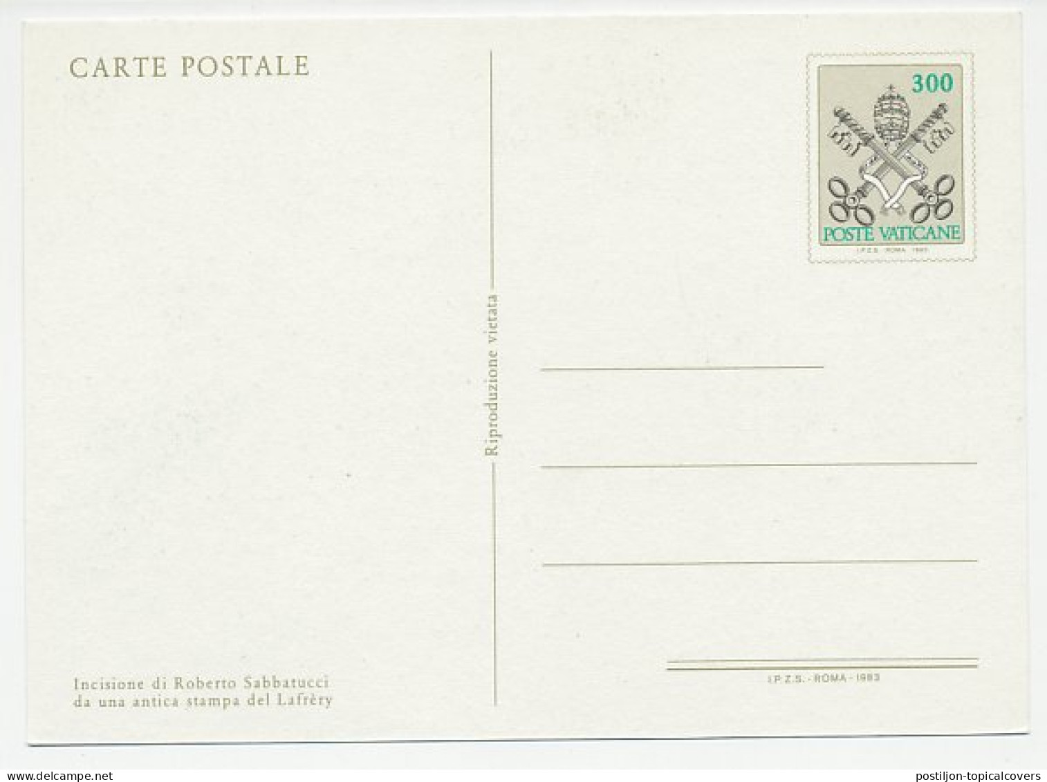 Postal Stationery Vatican 1983 Basilicas - Kerken En Kathedralen
