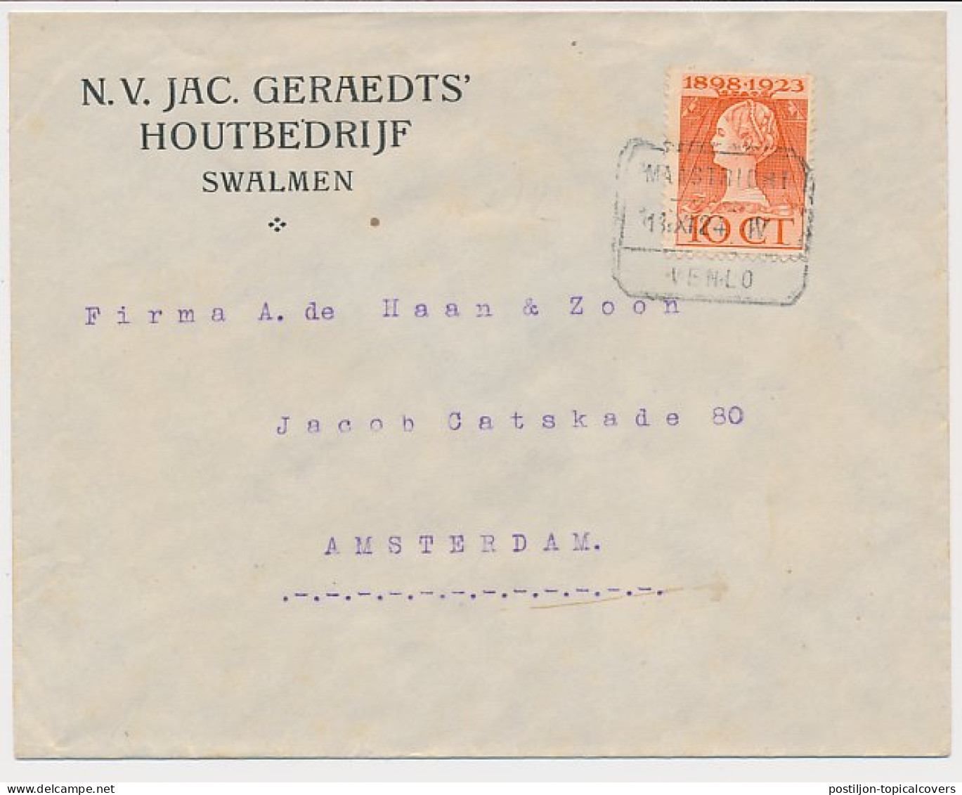 Treinblokstempel : Maastricht - Venlo IV 1924 - Unclassified