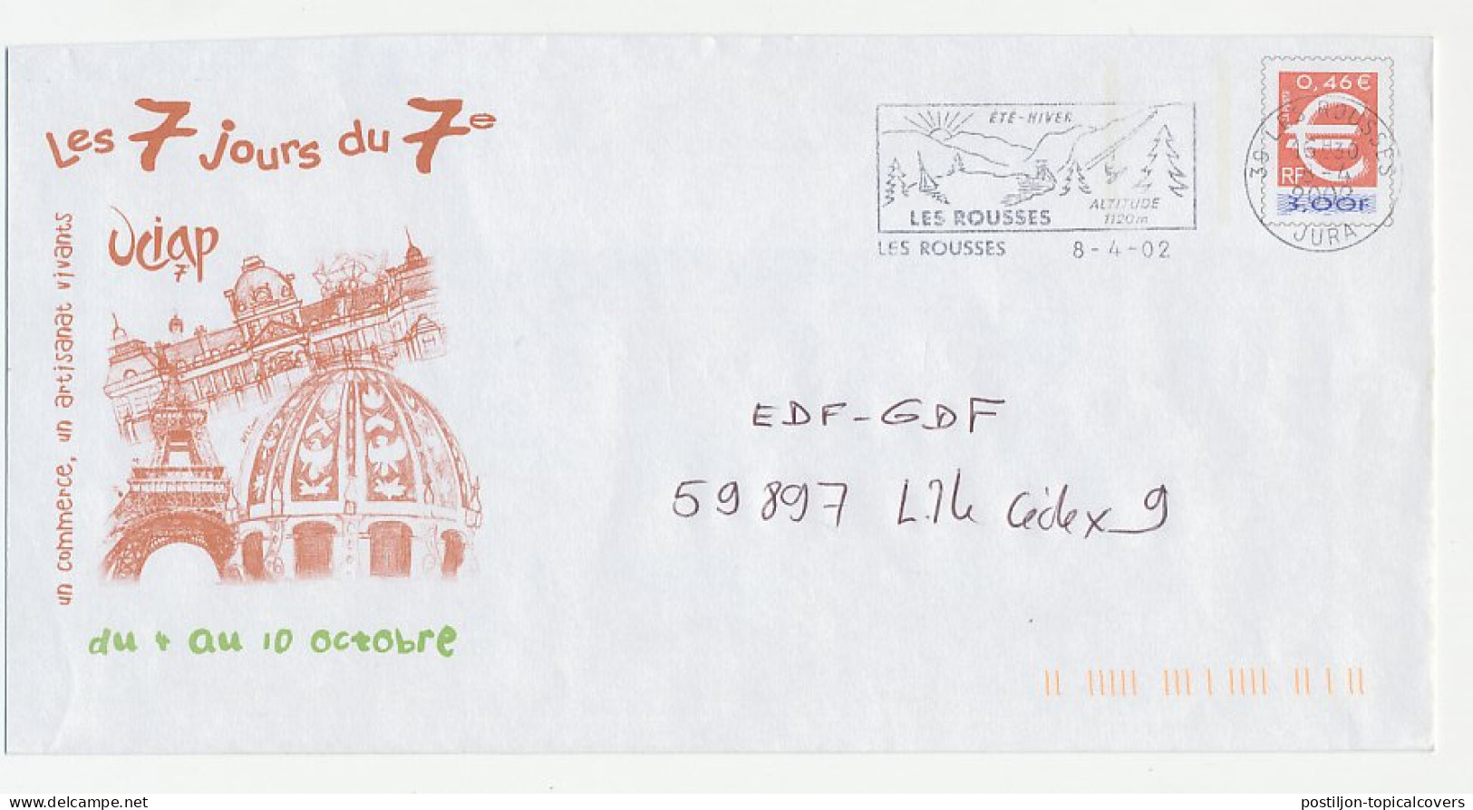 Postal Stationery / PAP France 2002 Eiffel Tower - Altri & Non Classificati
