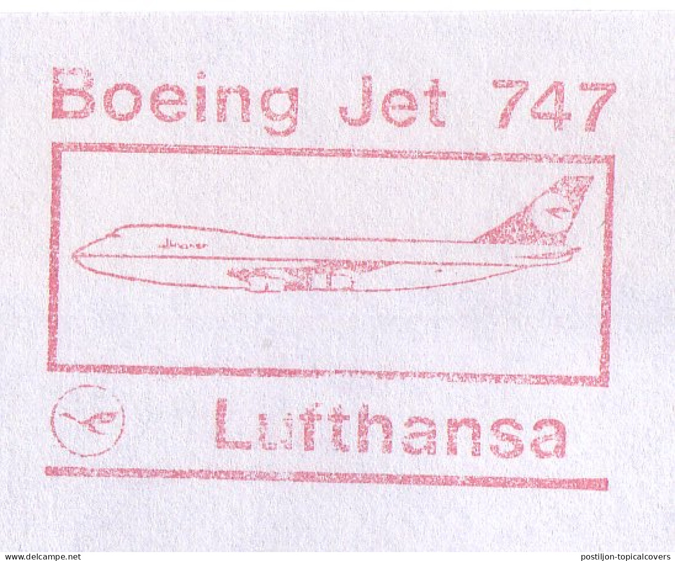 Meter Cover Netherlands 1999 Airplane - Boeing 747 - Lufthansa - Airplanes