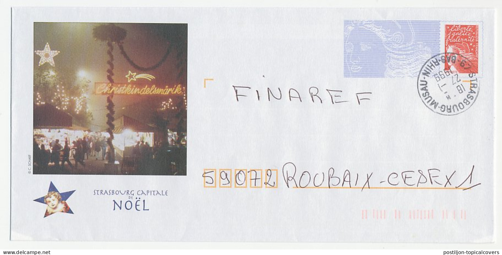 Postal Stationery / PAP France 1999 Christmas Market - Navidad