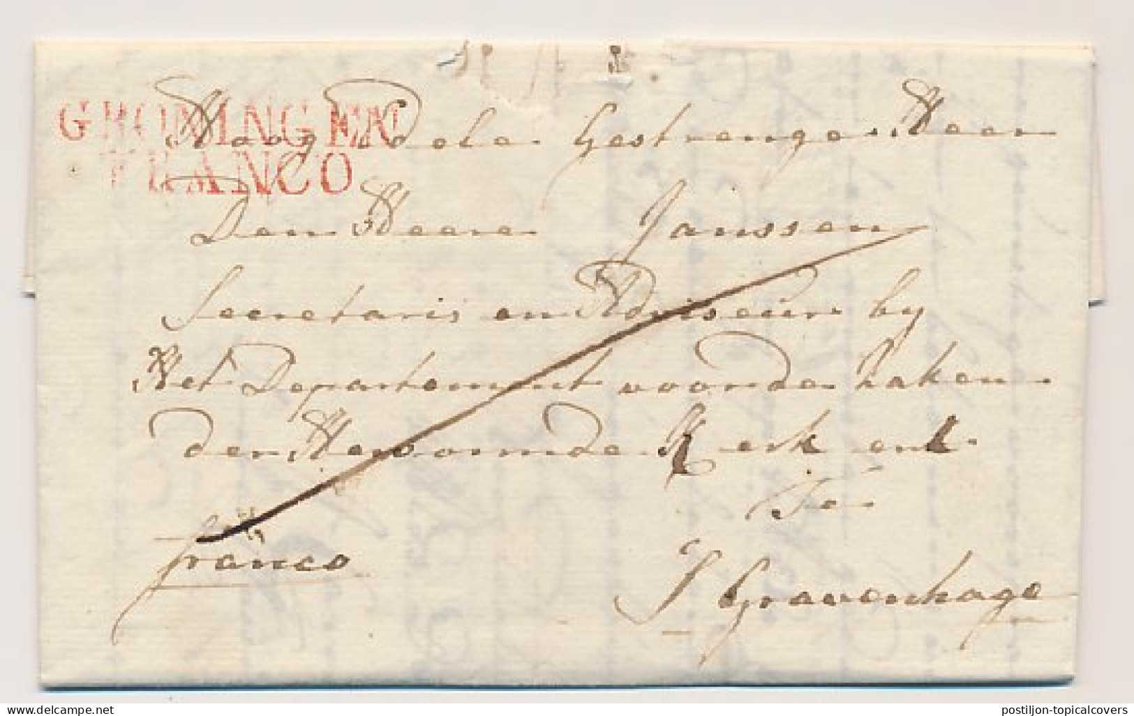 Solwerd - Distributiekantoor Appingedam - Groningen 1825  - ...-1852 Prephilately