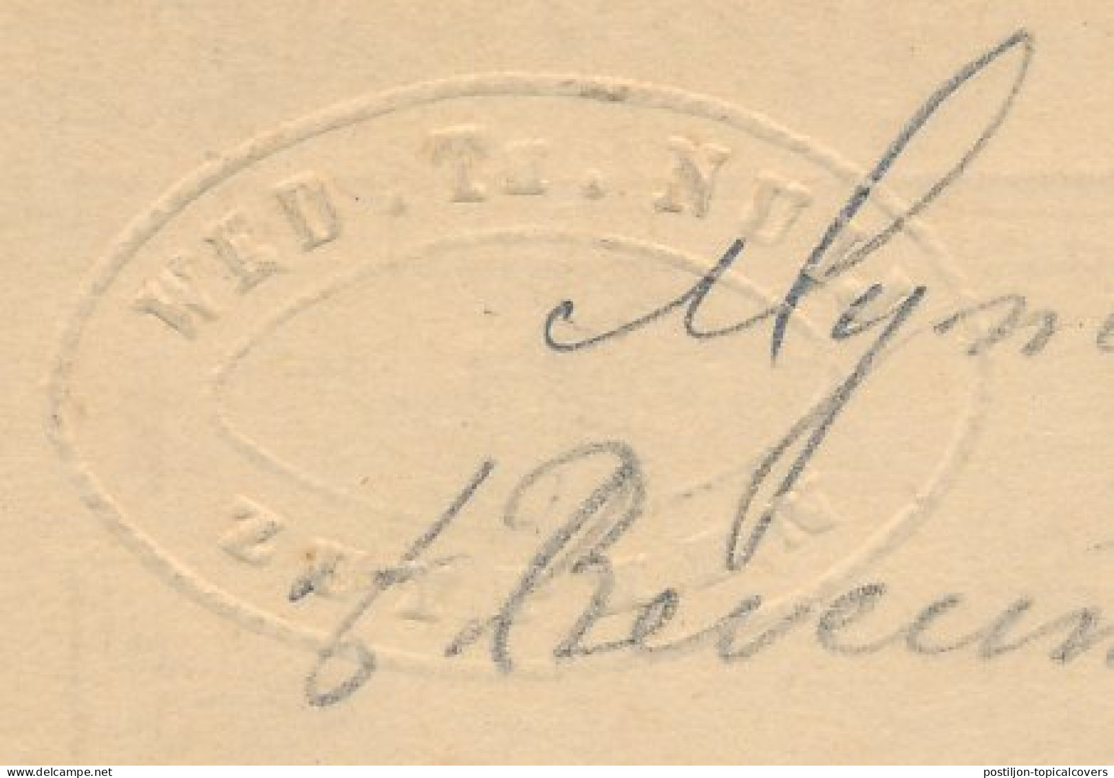 Briefkaart G. Firma 7 Blinddruk Zutphen 1876 - Postal Stationery