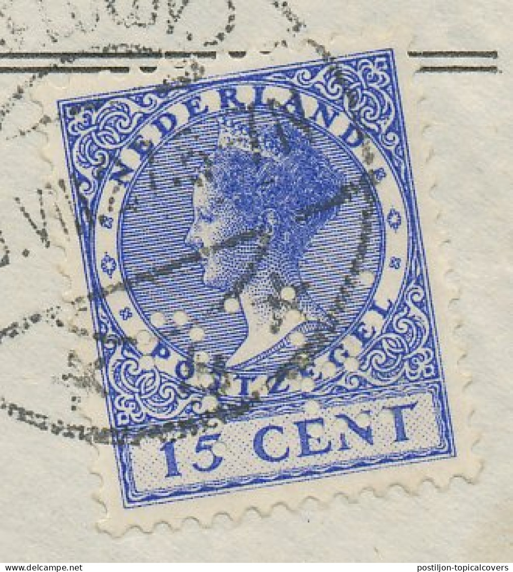 Perfin Verhoeven 331 - J.F. - Hengelo 1927 - Non Classés