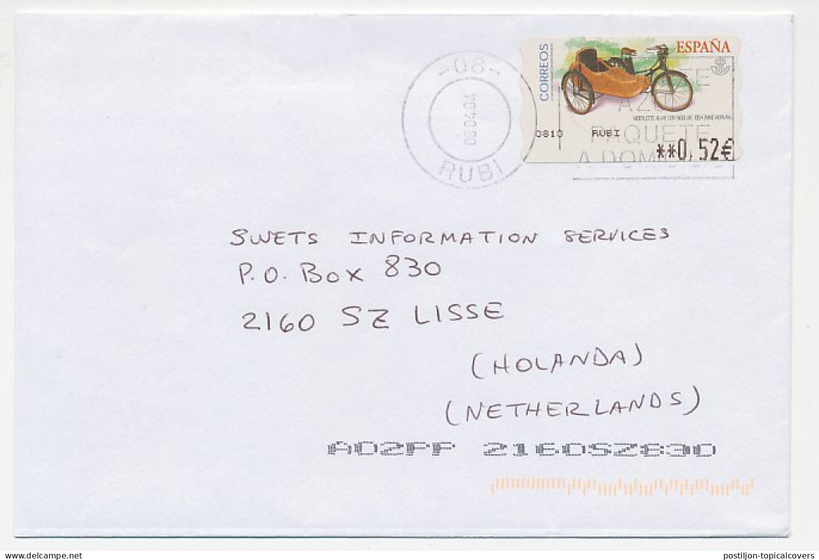 Cover / ATM Stamp Spain 2004 Mobylette - Motrorcycle - Motorräder