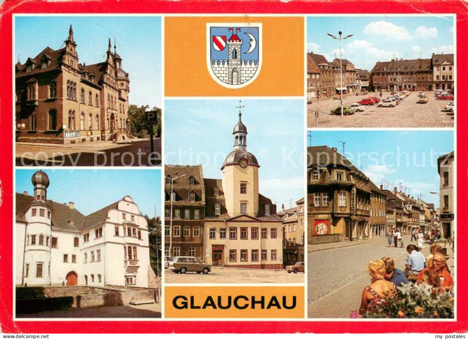 73652172 Glauchau Post Schloss Hinterglauchau Rathaus Markt Dr Friedrichs Strass - Glauchau
