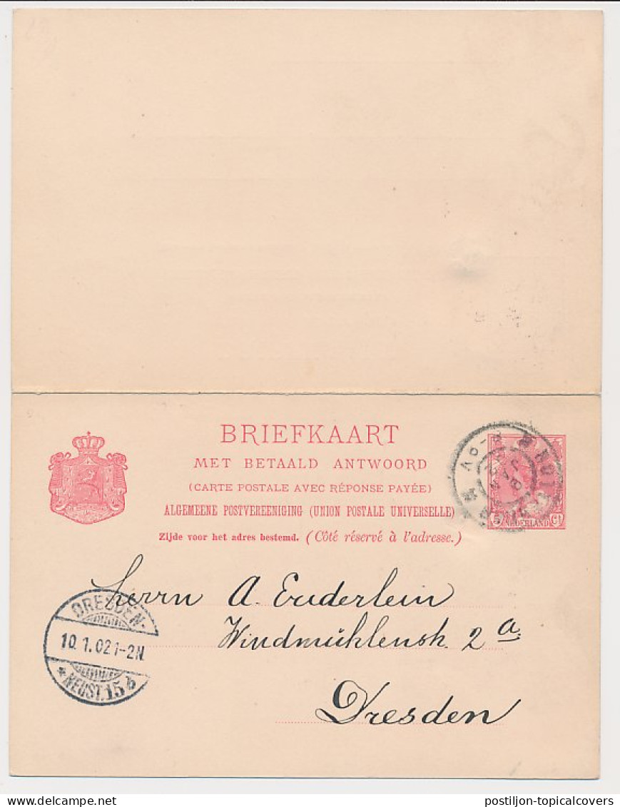 Briefkaart G. 54 A Rotterdam - Dresden Duitsland 1902 - Postal Stationery
