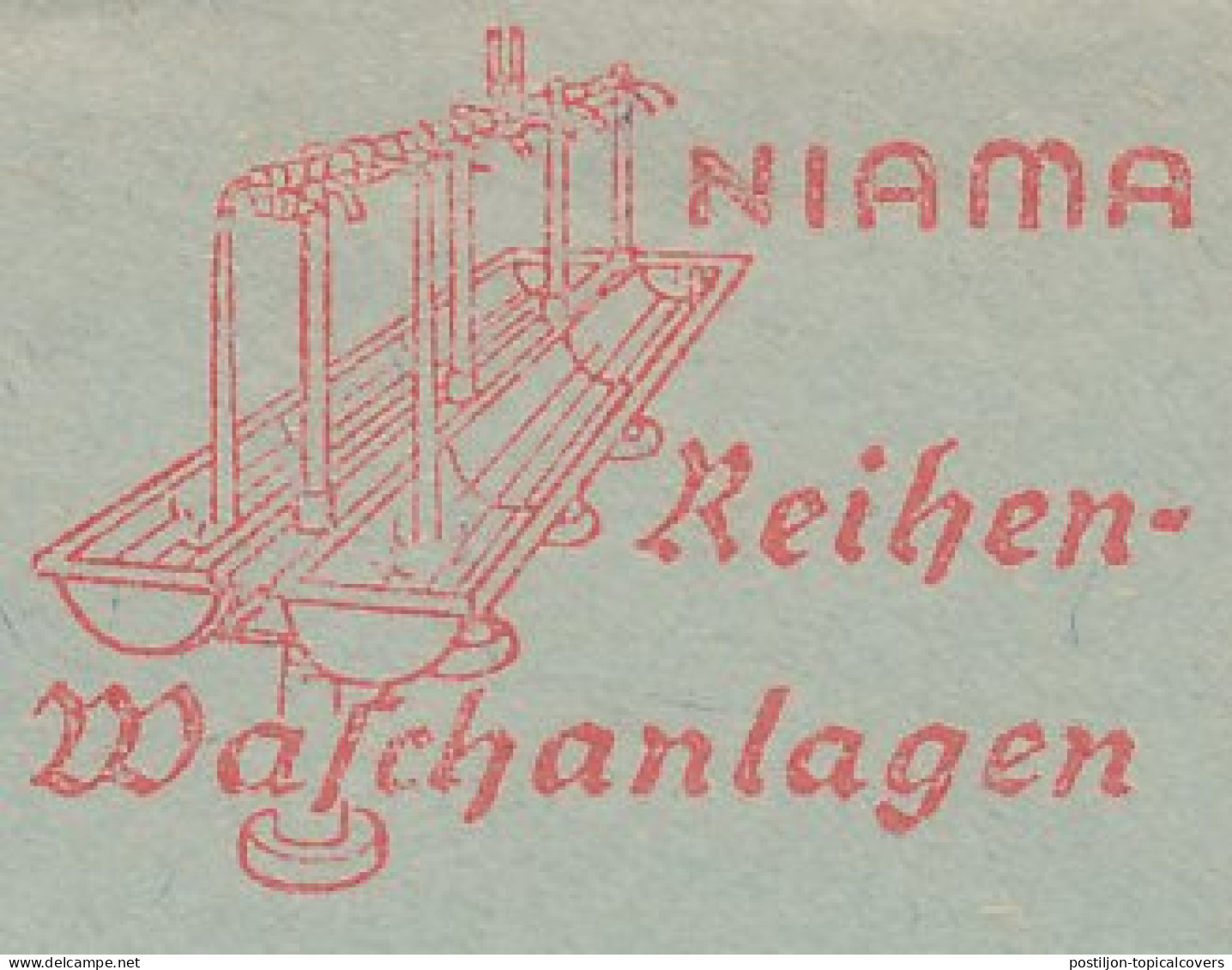 Meter Cover Deutsche Reichspost / Germany 1940 Washing Facilities - Altri & Non Classificati
