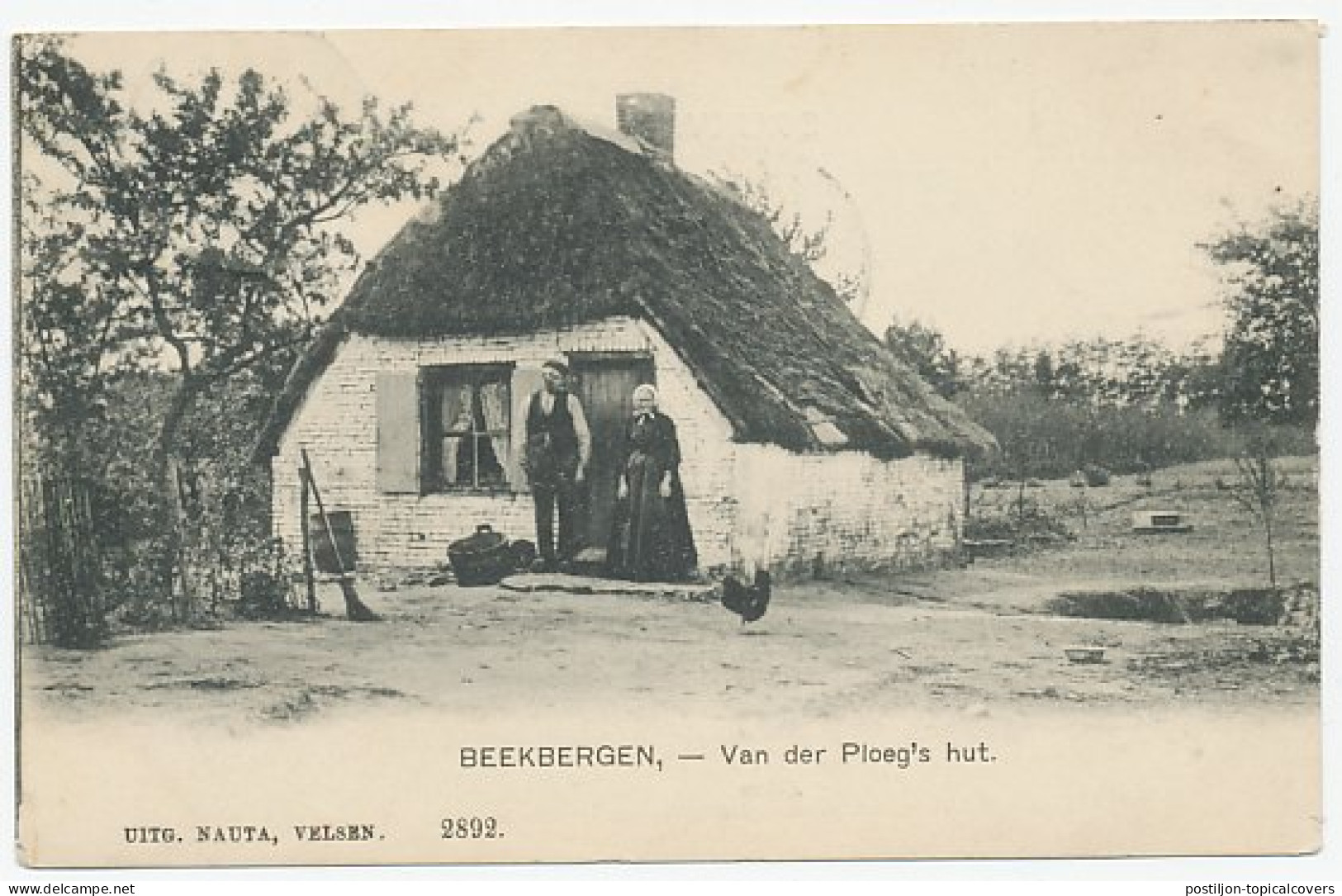 Prentbriefkaart Beekbergen - V.d. Ploegs Hut1906 - Andere & Zonder Classificatie