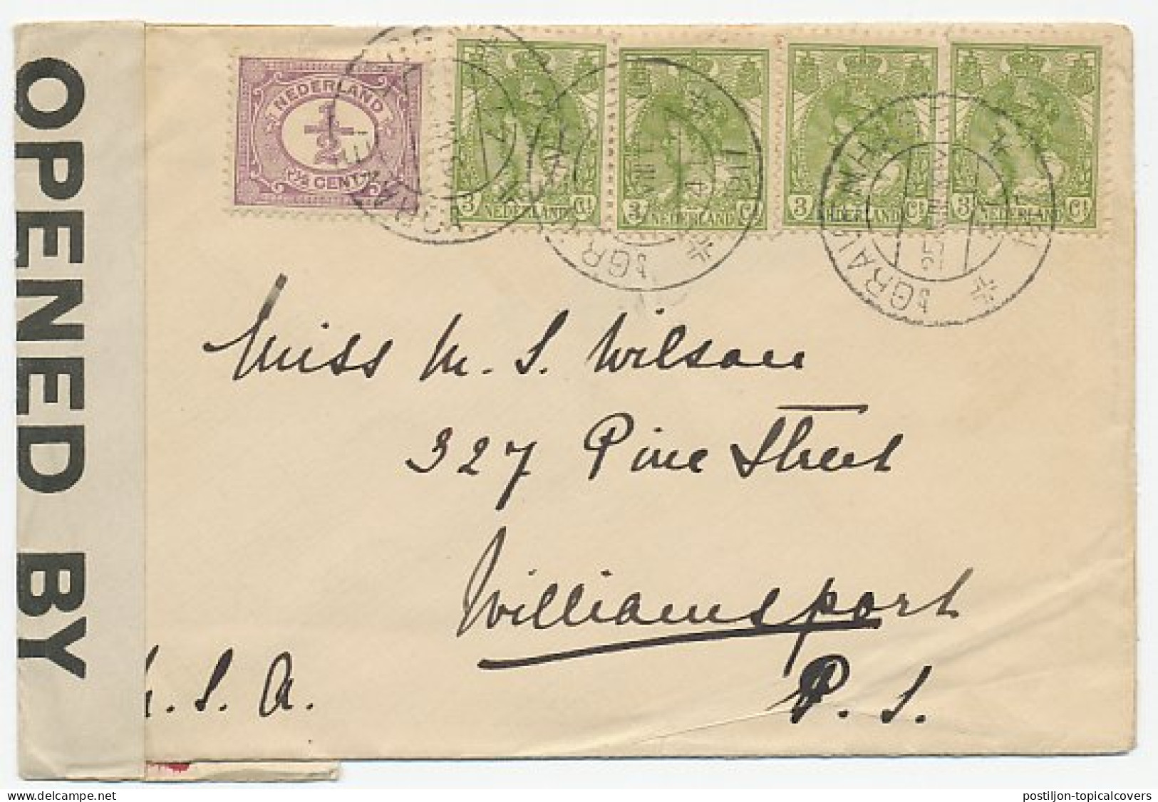 Den Haag - USA 1917 Censuur WOI - Non Classés