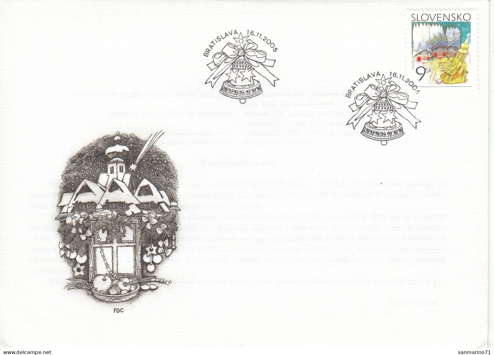 FDC SLOVAKIA 525 - Navidad