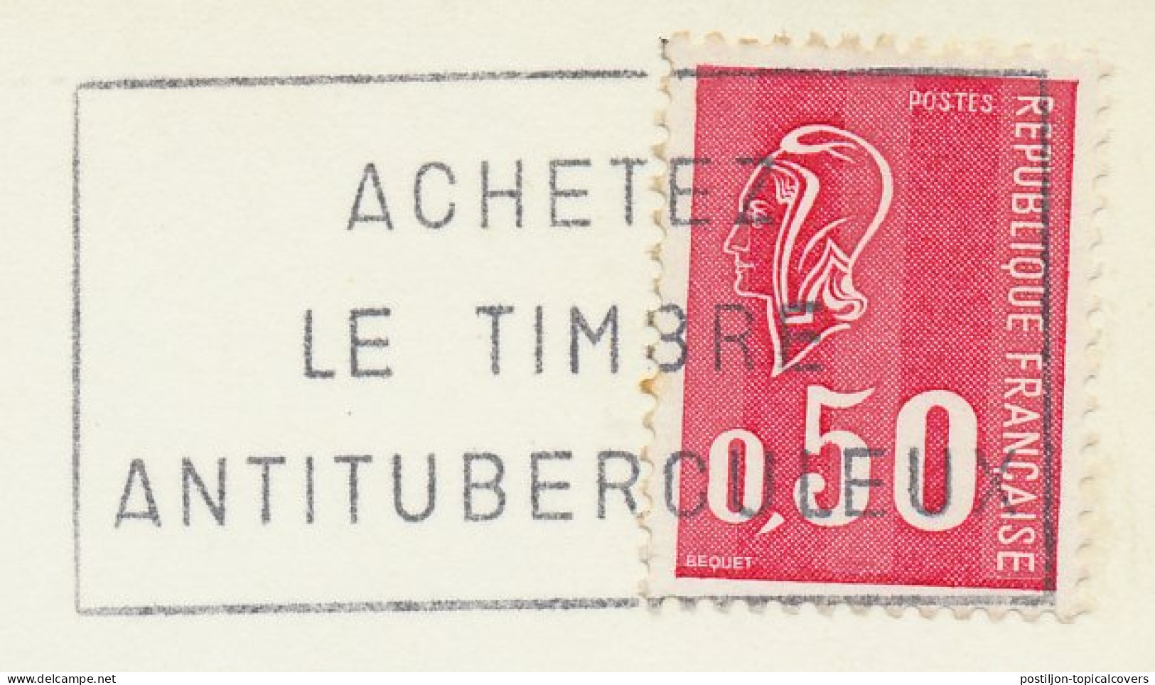 Postcard / Postmark France TBC - Tuberculosis - Other & Unclassified