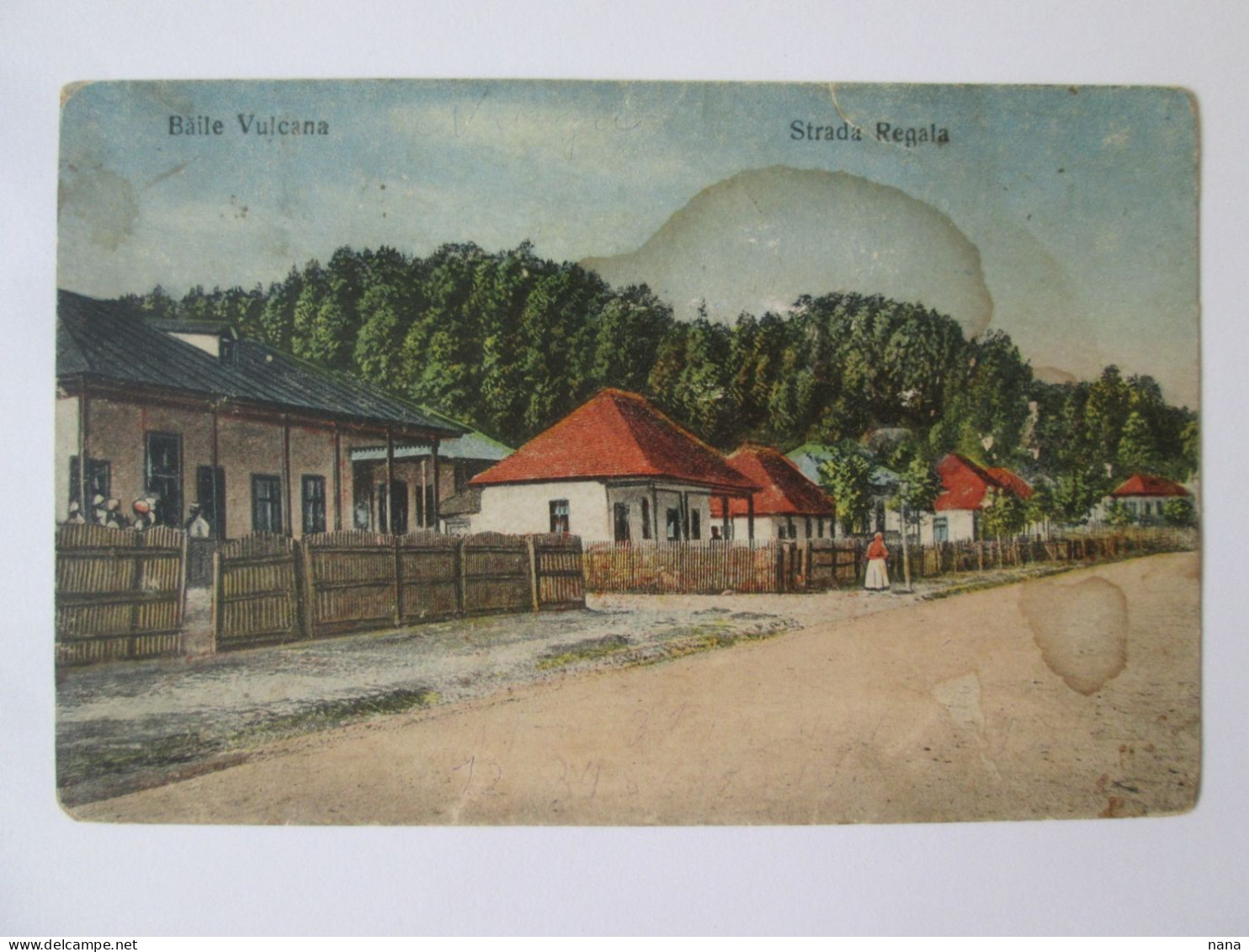 Romania-Băile Vulcana(Dâmbovița):Rue Royale Carte Postale Vers 1920/Royal Street Unused Postcard About 1920 - Roemenië