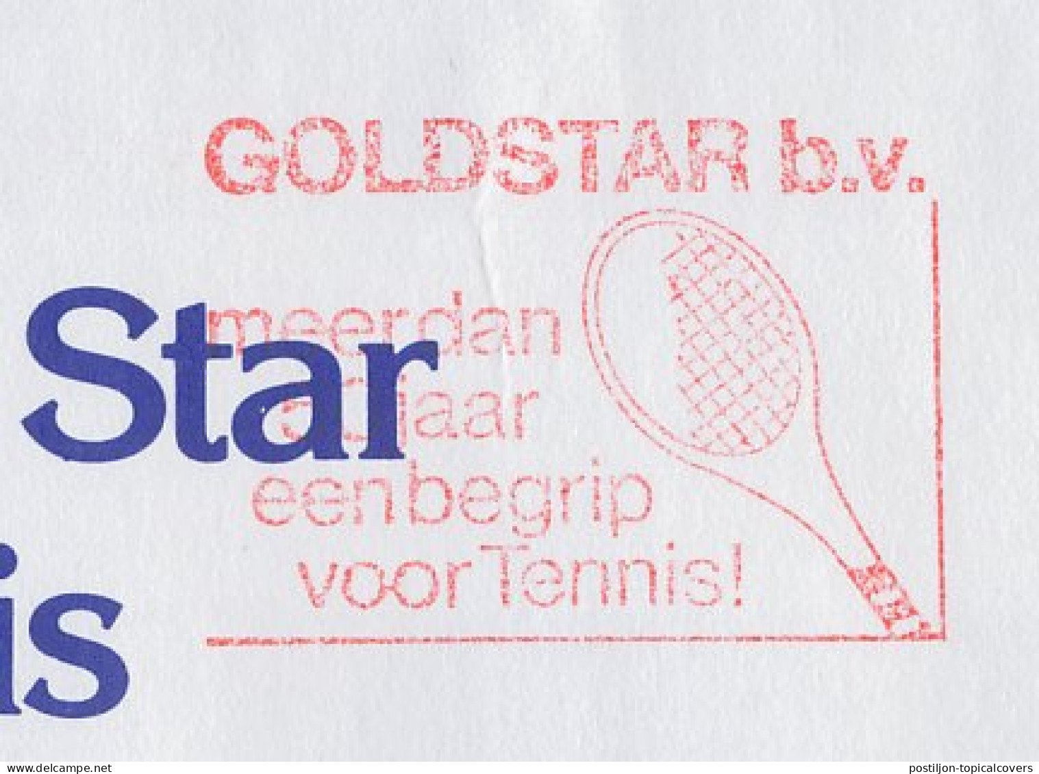 Meter Cut Netherlands 1991 Tennis - Gold Star - Sonstige & Ohne Zuordnung