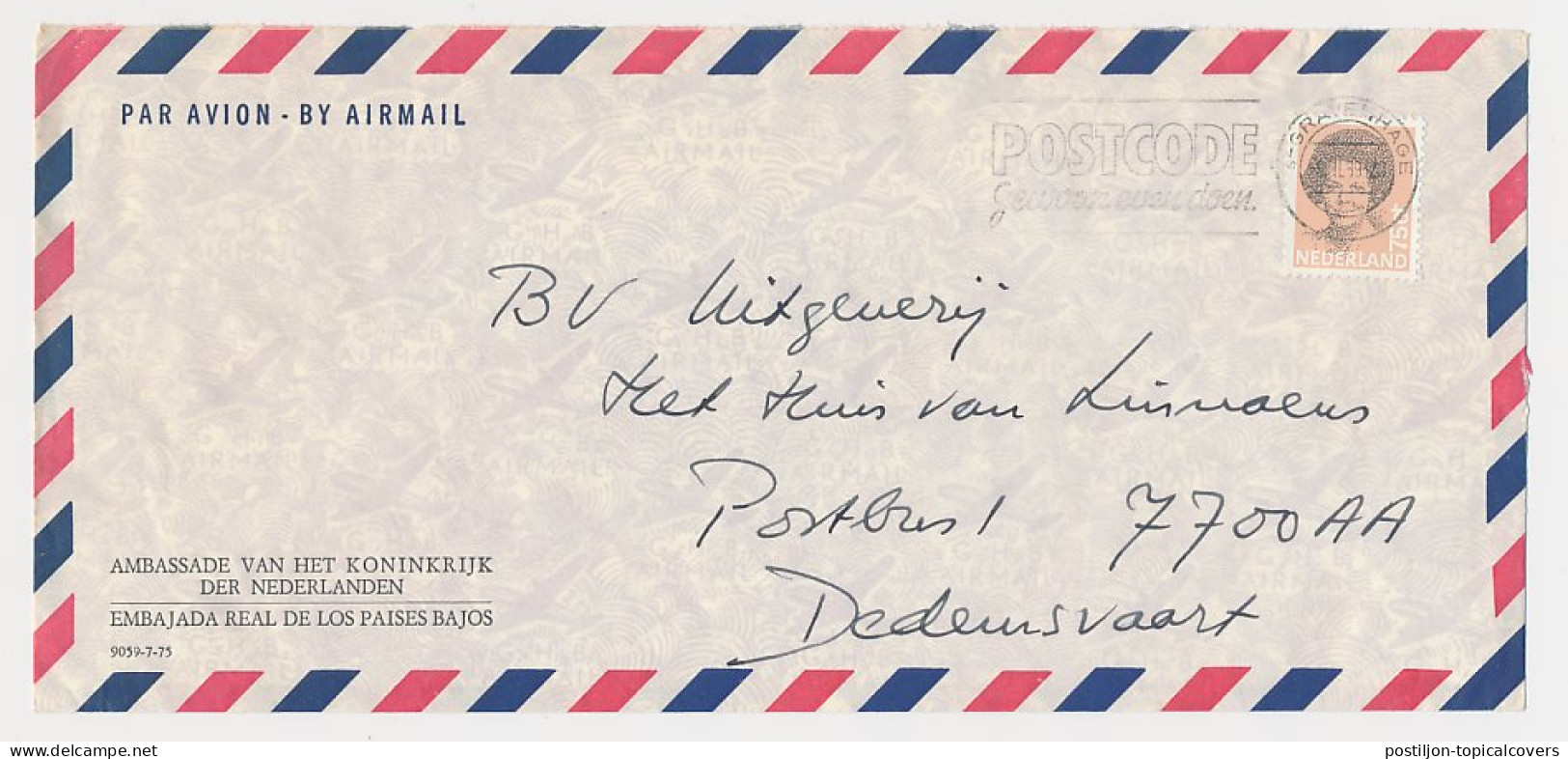 Em. Beatrix Den Haag - Dedemsvaart 1989 - Ambassade - Sonstige & Ohne Zuordnung