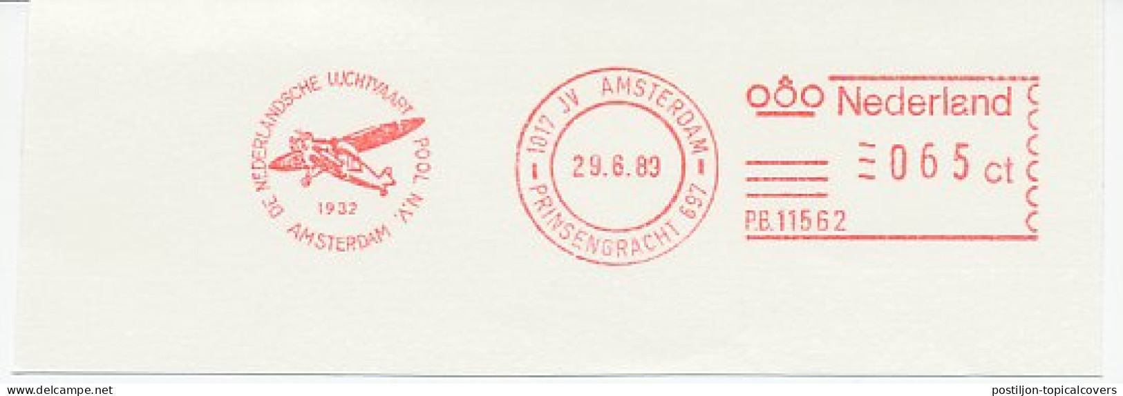 Meter Cut Netherlands 1989 Airplane - Luchtvaart Pool - Aviation Insurers - Flugzeuge
