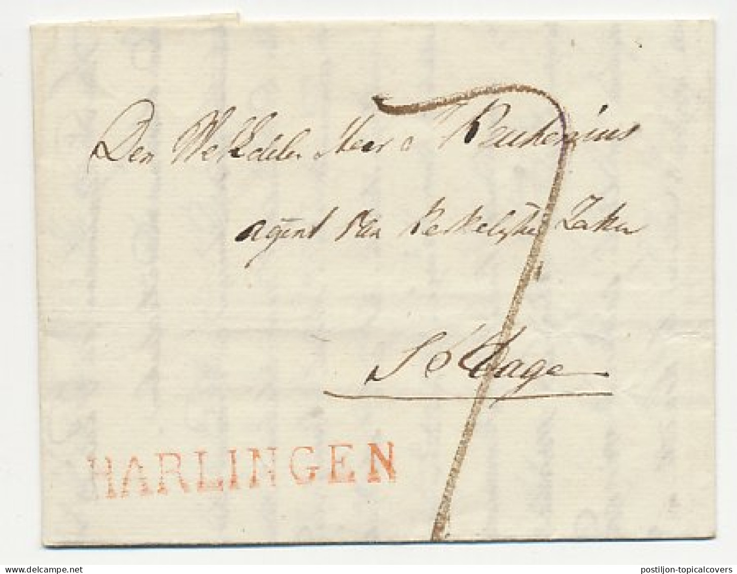 Harlingen - Den Haag 1825 - ...-1852 Prephilately