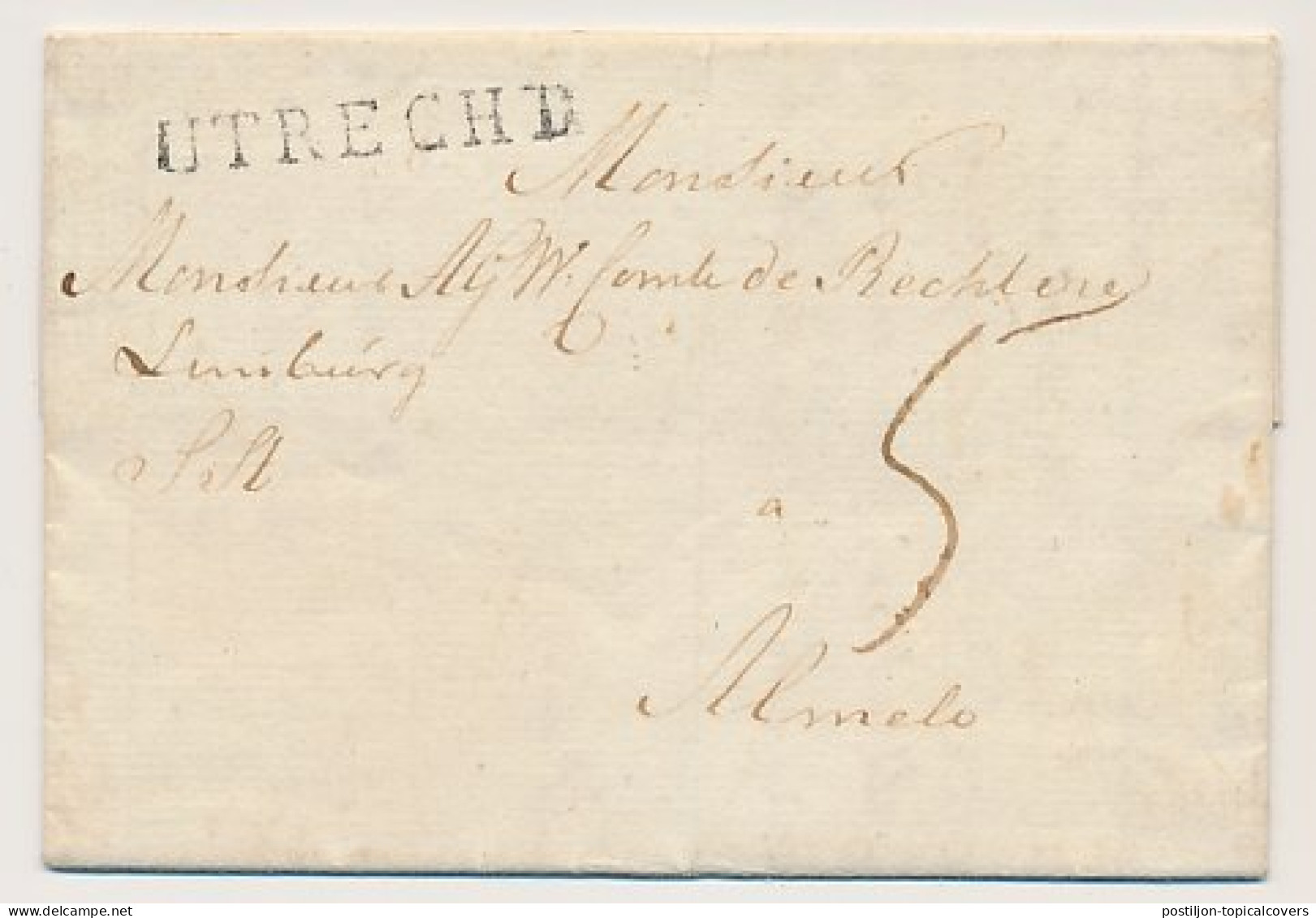 Utrecht - Almelo 1821 - ...-1852 Préphilatélie
