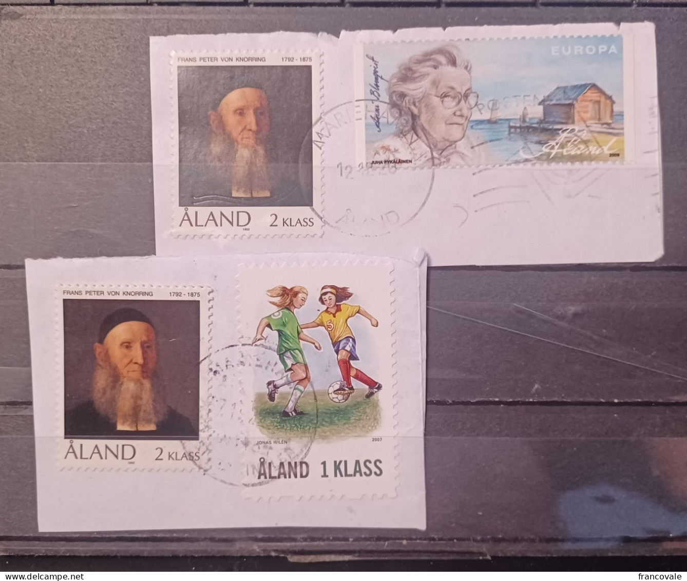 Aland 1992 2007 2009 4 Stamps On 2 Fragment Travelled 2023 - Aland