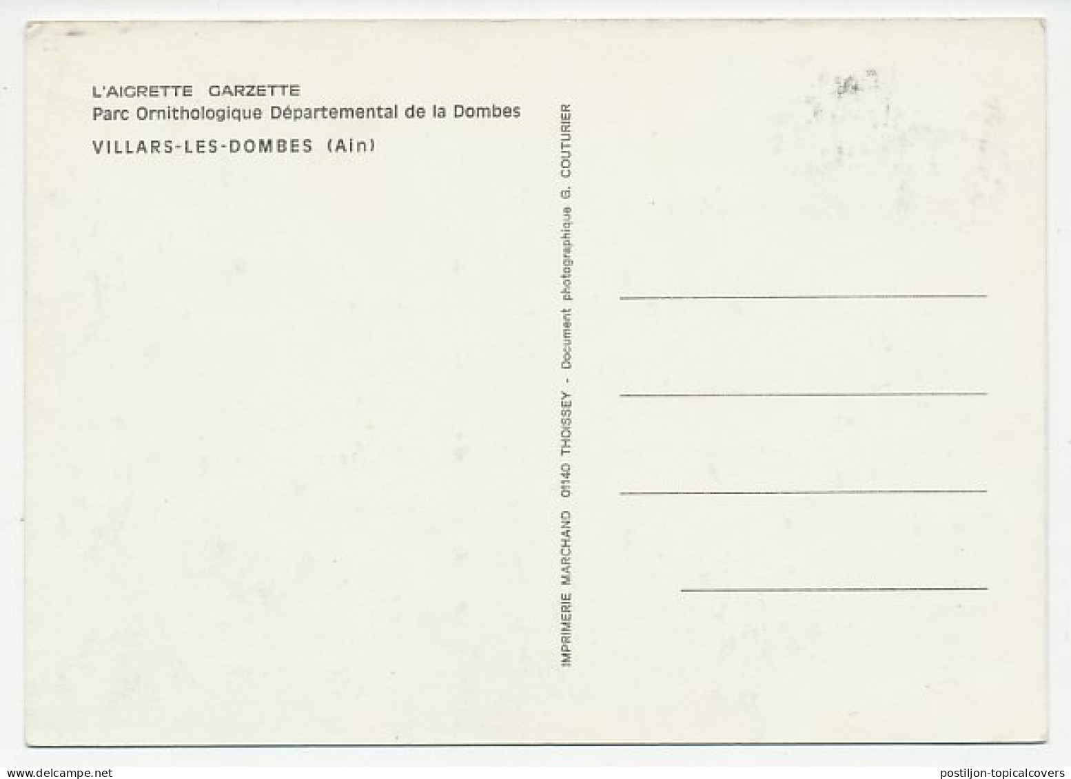 Maximum Card France 1975 Bird - Egret - Autres & Non Classés