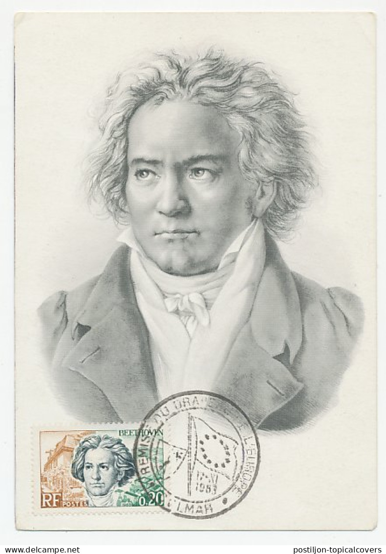 Maximum Card France 1963 Ludwig Van Beethoven - Composer - Musique
