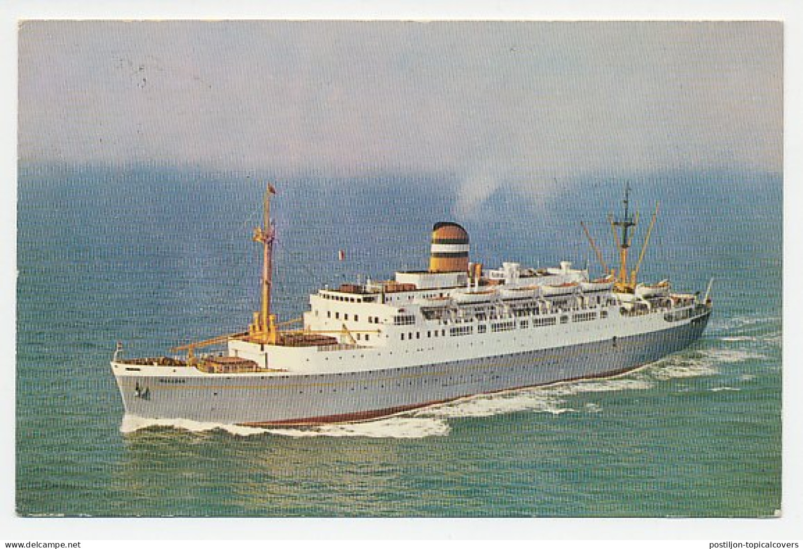 Prentbriefkaart HAL - S.S. Maasdam - Steamers