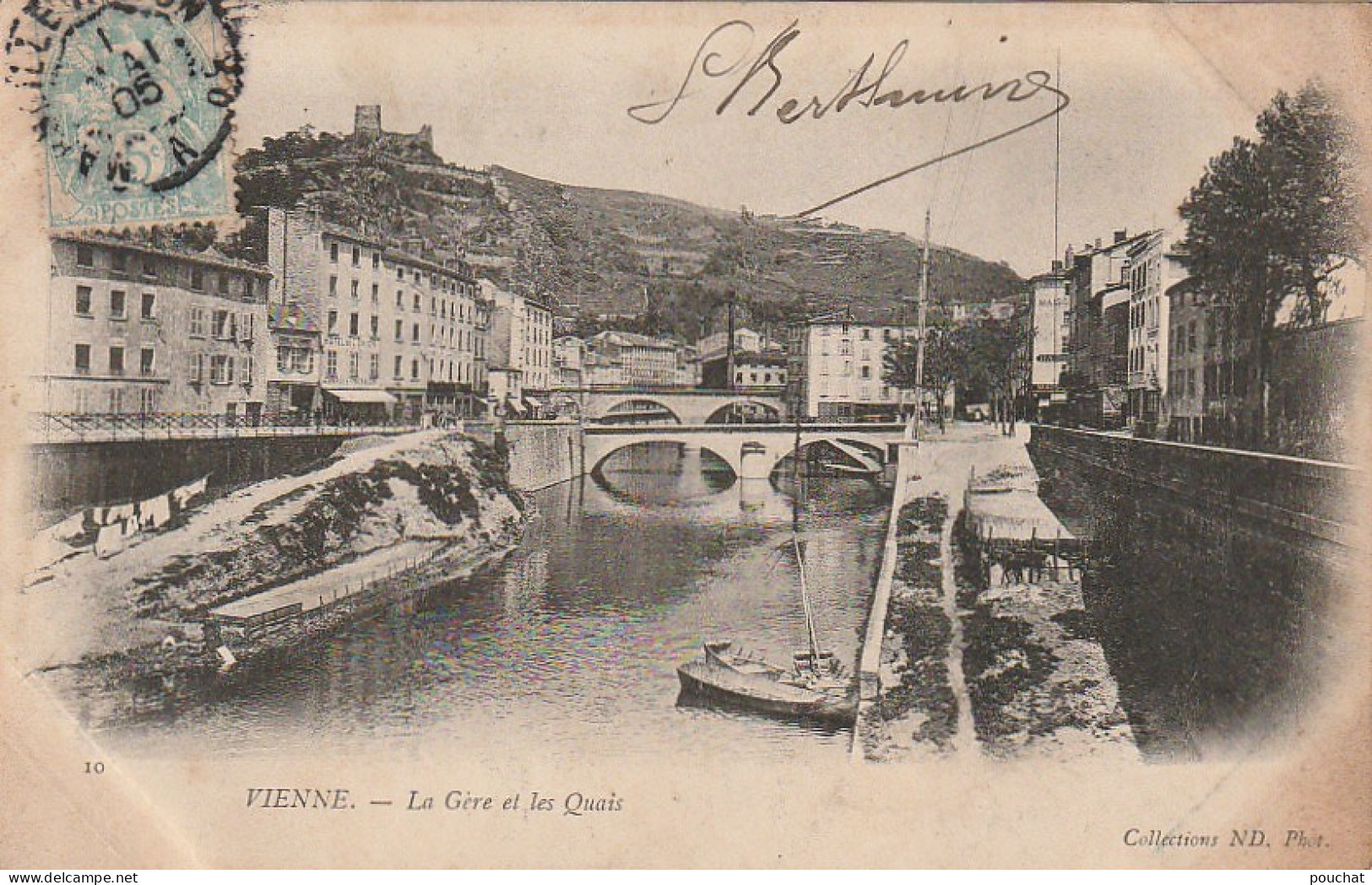 ZY 53-(38) VIENNE - LA GERE ET LES QUAIS - HOTEL DE L' UNION - 2 SCANS - Vienne