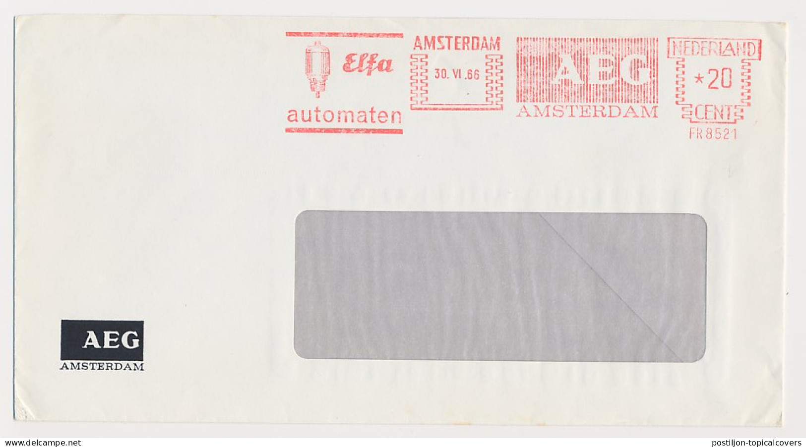 Meter Cover Netherlands 1966 Fuse - AEG - Elfa - Electricity - Sonstige & Ohne Zuordnung