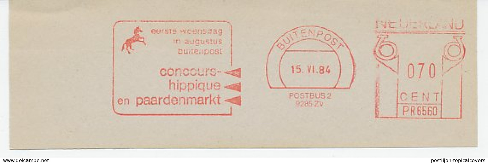 Meter Cut Netherlands 1984 Horse Contest - Horse Market - Concours Hippique - Hípica