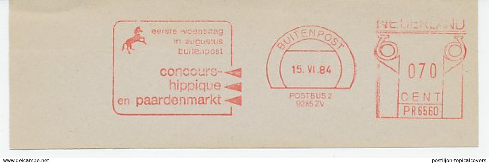 Meter Cut Netherlands 1984 Horse Contest - Horse Market - Concours Hippique - Ippica