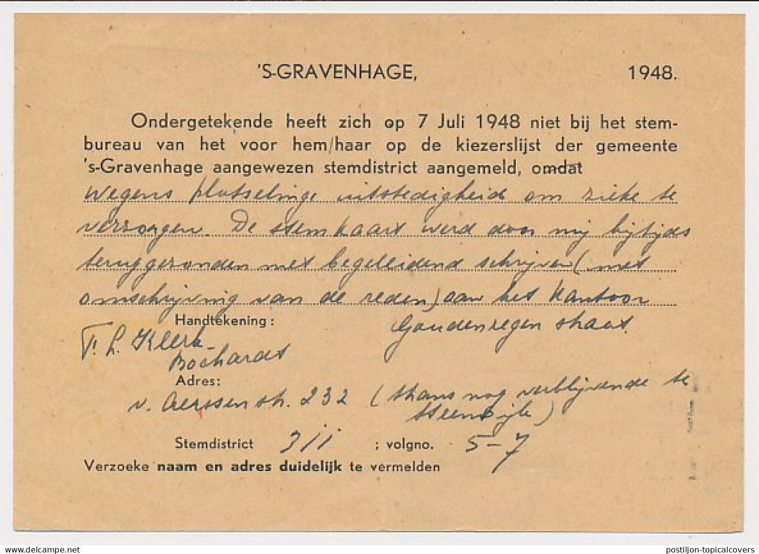 Treinblokstempel : Leeuwarden - Zwolle N 1948 - Unclassified