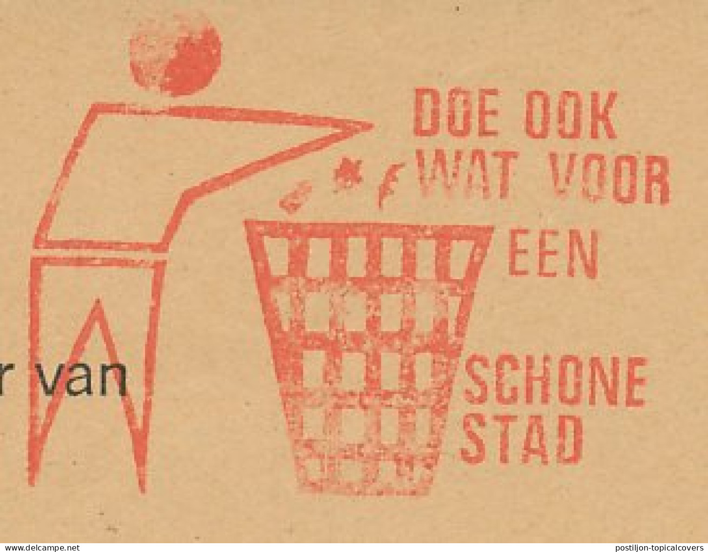 Meter Top Cut Netherlands 1995 Do Something Too For A Clean City - Protección Del Medio Ambiente Y Del Clima