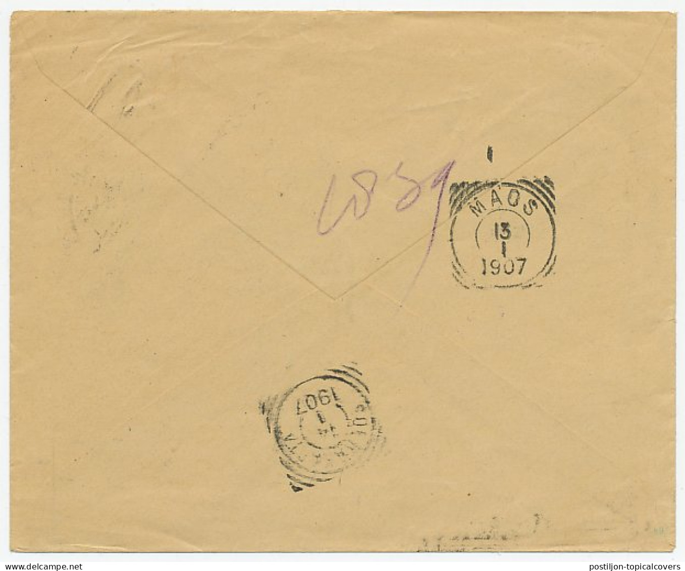 Em. Bontkraag Aangetekend Leiden - Ned. Indie 1906 - Unclassified