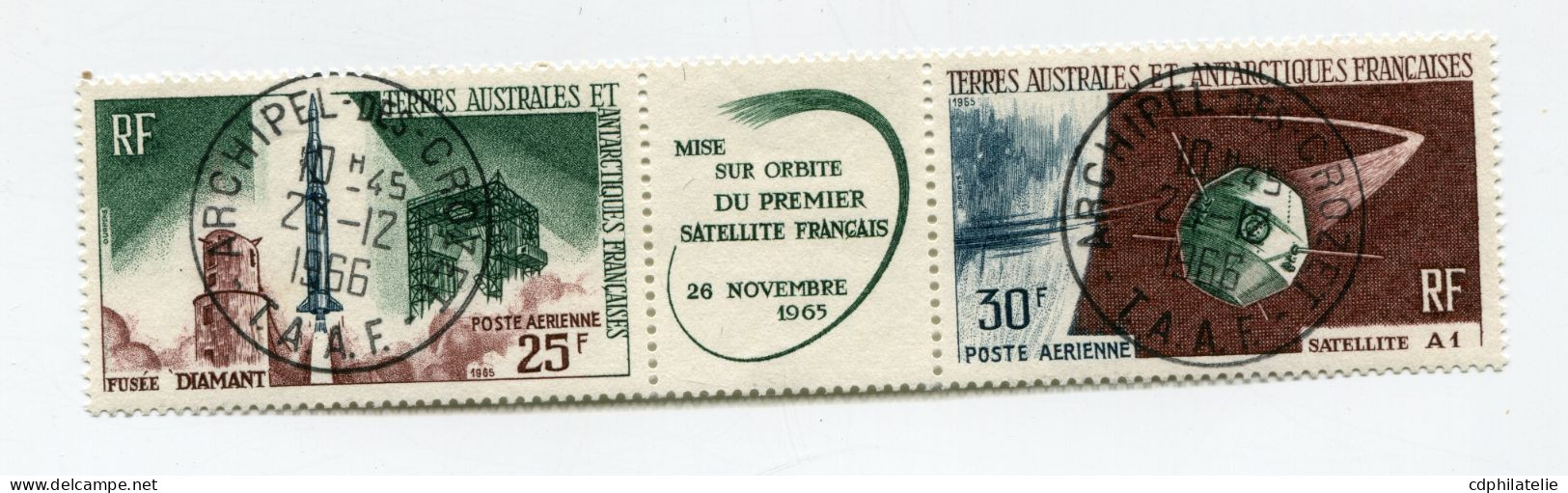 T. A. A. F.  PA 11A O LANCEMENT DU PREMIER SATELLITE NATIONAL A HAMMAGUIR - Used Stamps