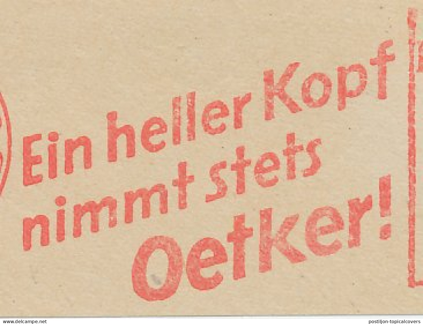 Meter Cut Deutsche Post / Germany 1951 Foodproducts - Oetker - Ernährung