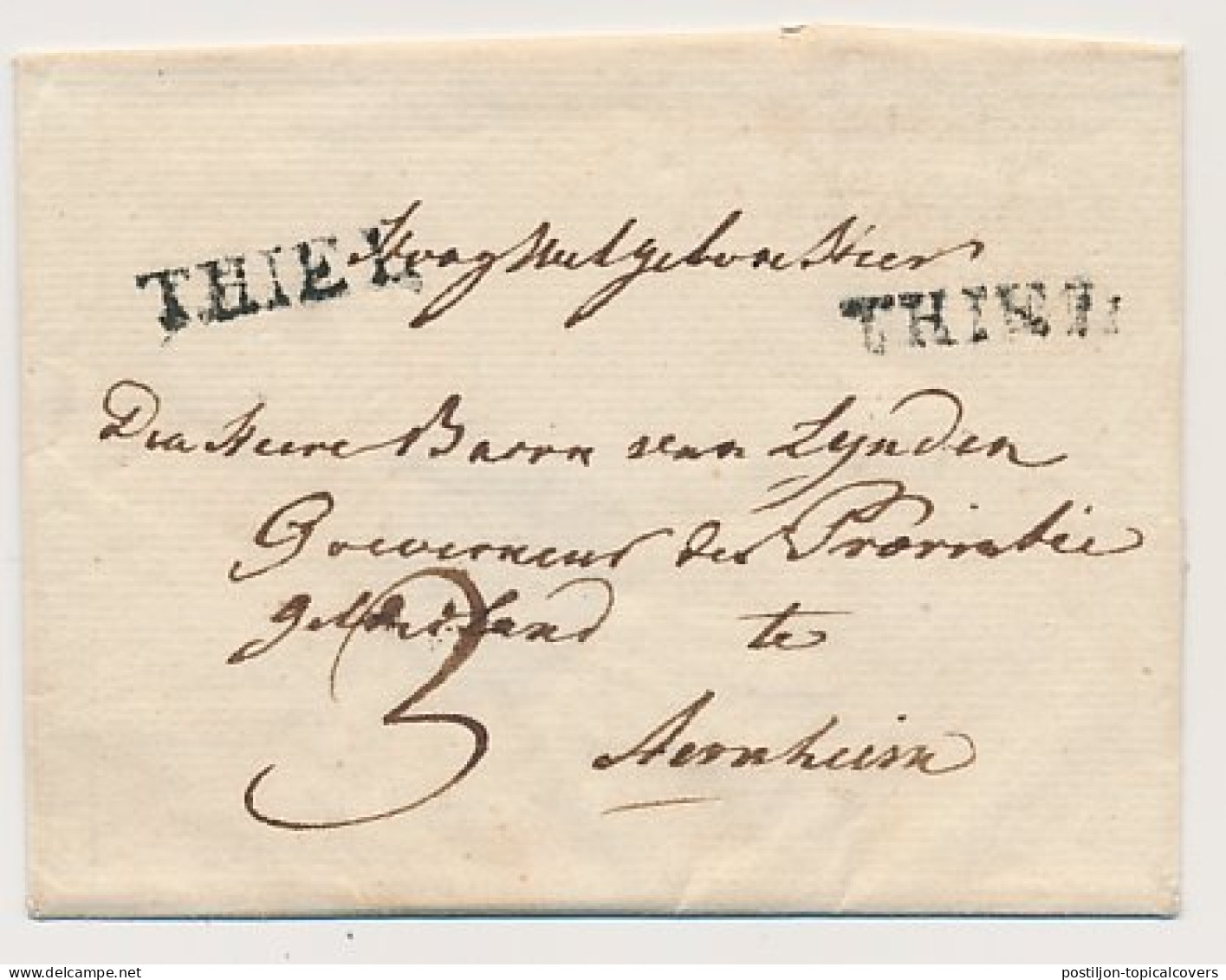 Herwijnen - Thiel - Arnhem 1819 - ...-1852 Prephilately