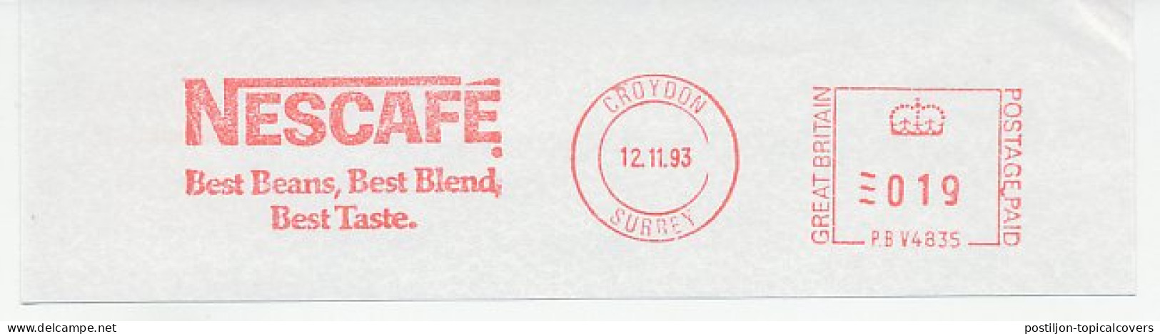 Meter Cut GB / UK 1993 Coffee - Nescafe - Otros & Sin Clasificación
