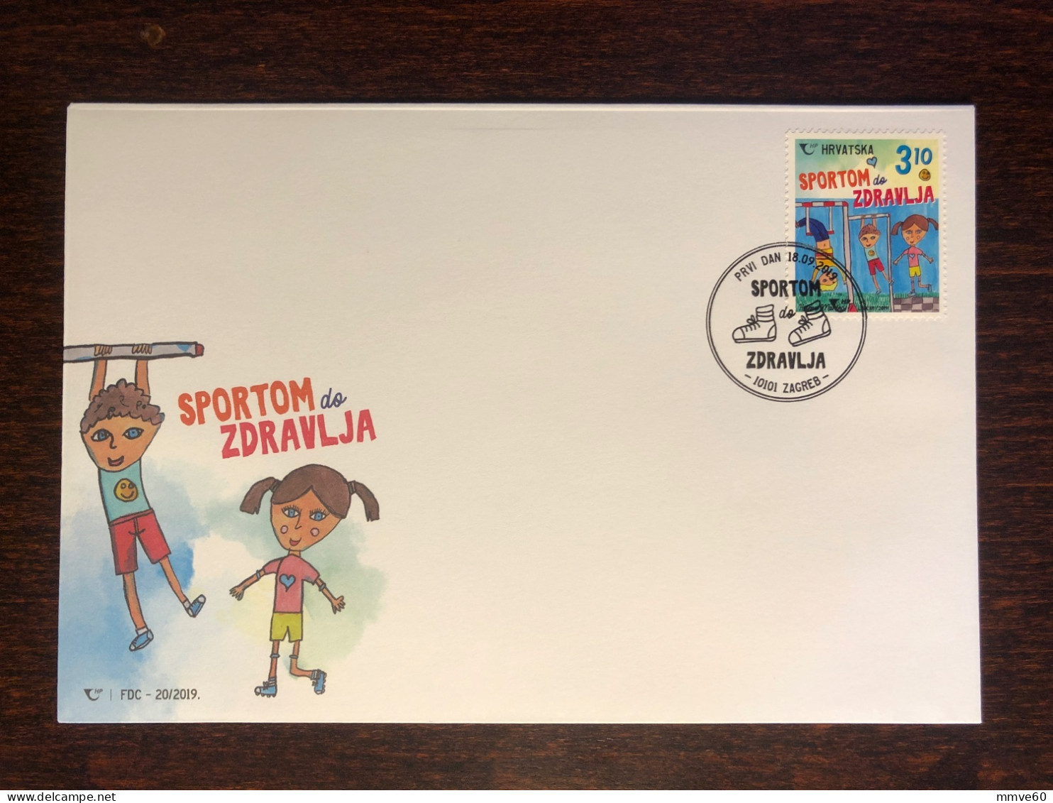 CROATIA FDC COVER 2019 YEAR SPORT FOR HEALTH  HEALTH MEDICINE STAMPS - Croatie