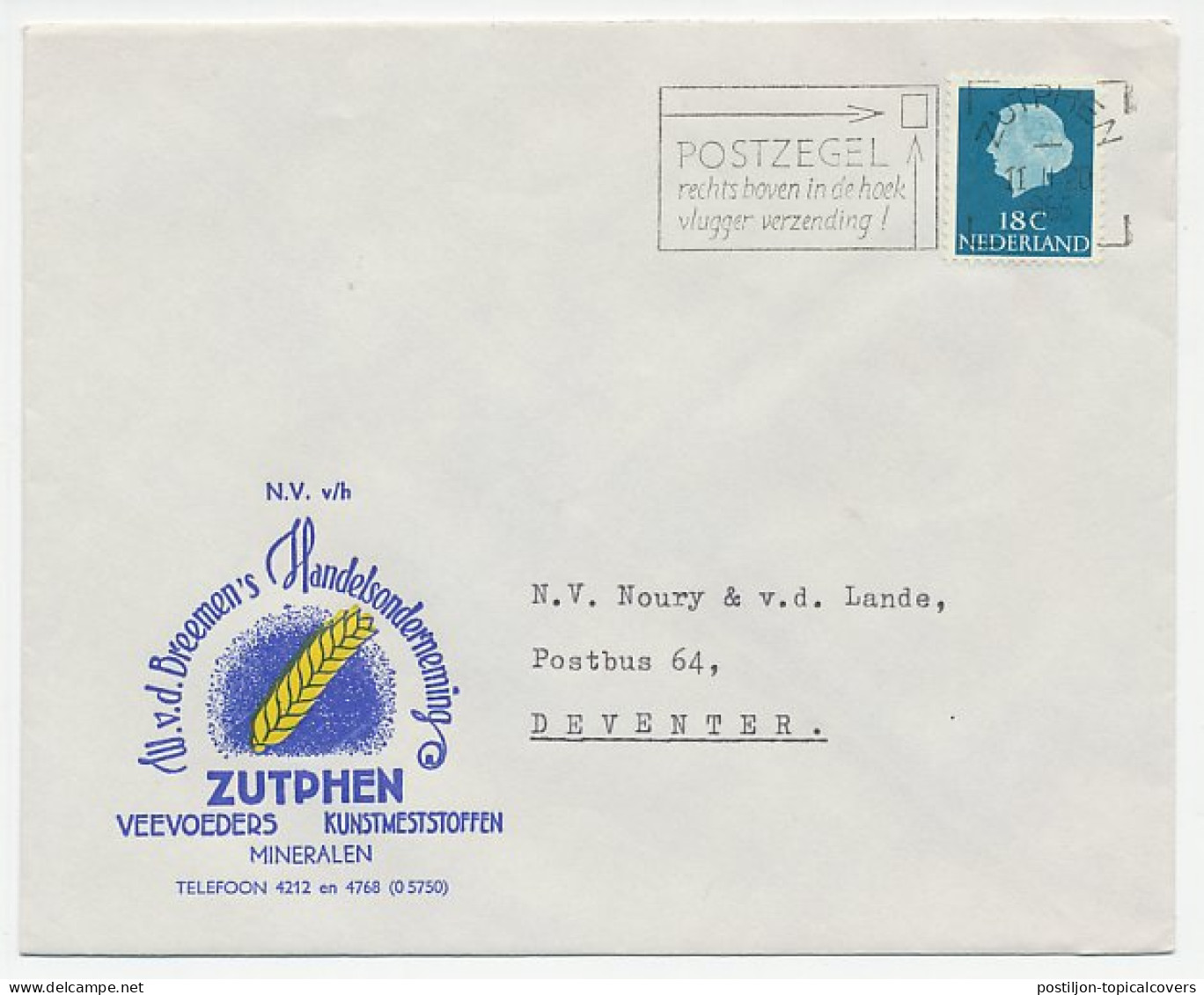 Firma Envelop Zutphen 1966 - Veevoeder - Unclassified