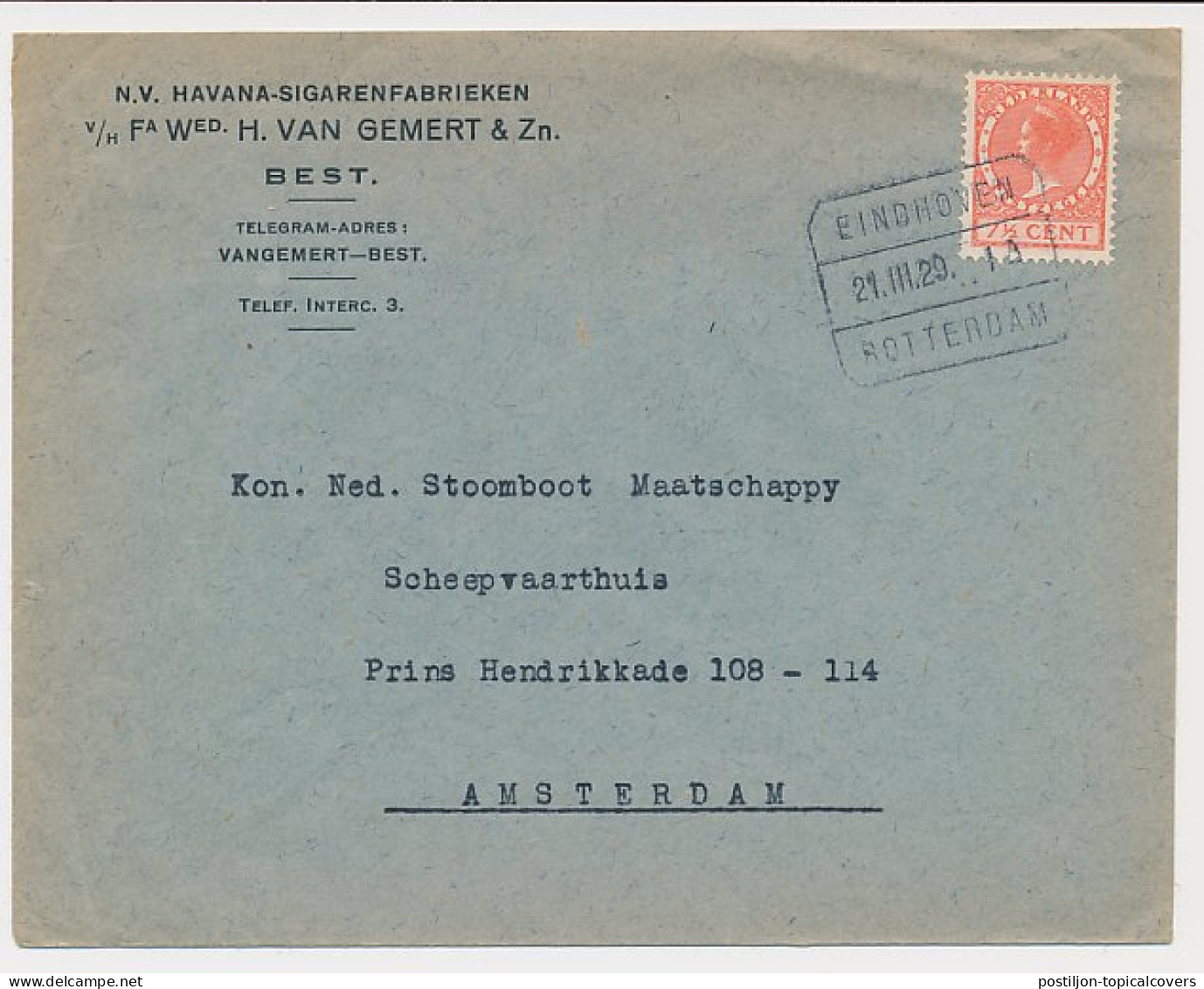 Treinblokstempel : Eindhoven - Rotterdam IA 1929 - Unclassified