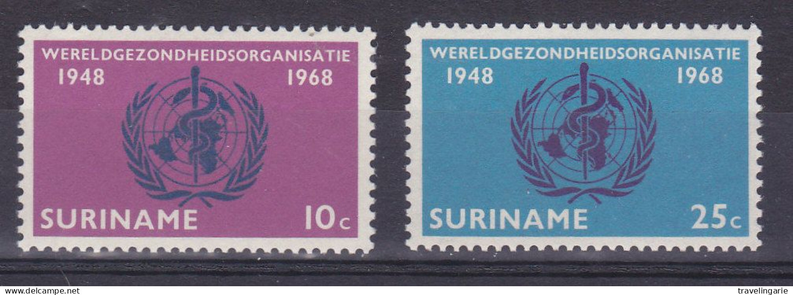 Suriname 1968 WHO World Health Organisation **/MNH - WHO