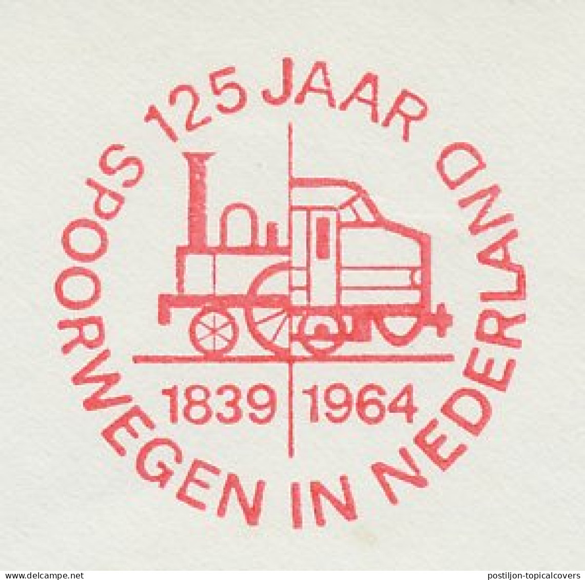 Meter Cut Netherlands 1964 125 Years Of Railways In The Netherlands - Trenes