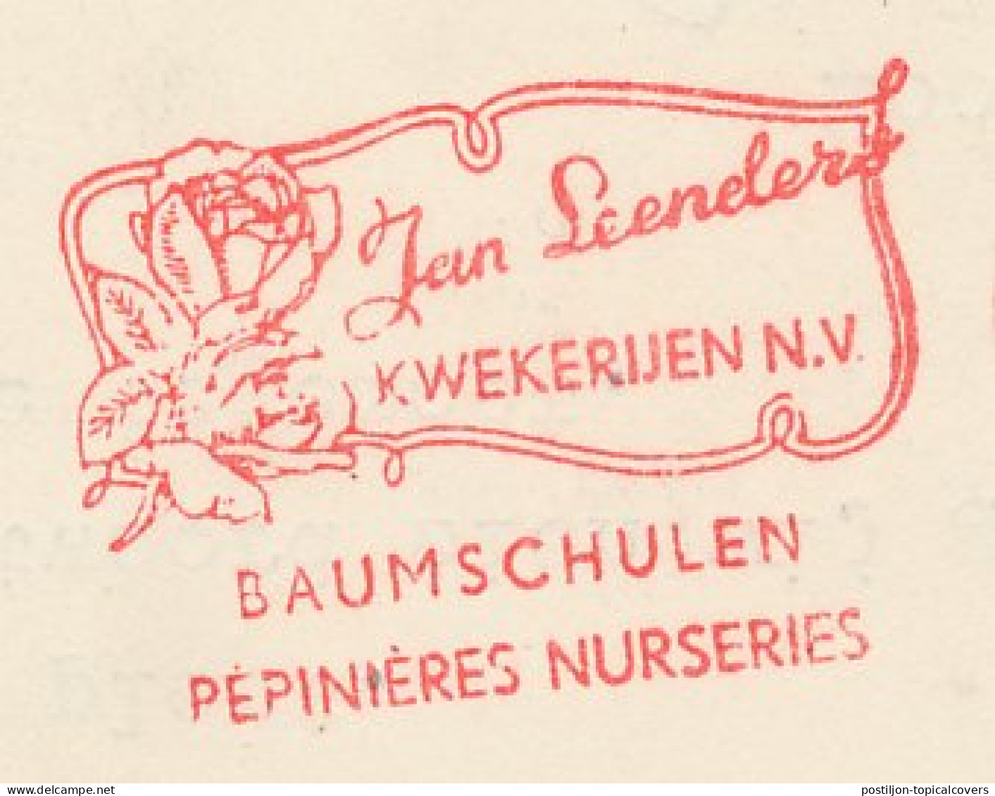 Meter Card Netherlands 1963 Flower - Rose - Tegelen - Autres & Non Classés